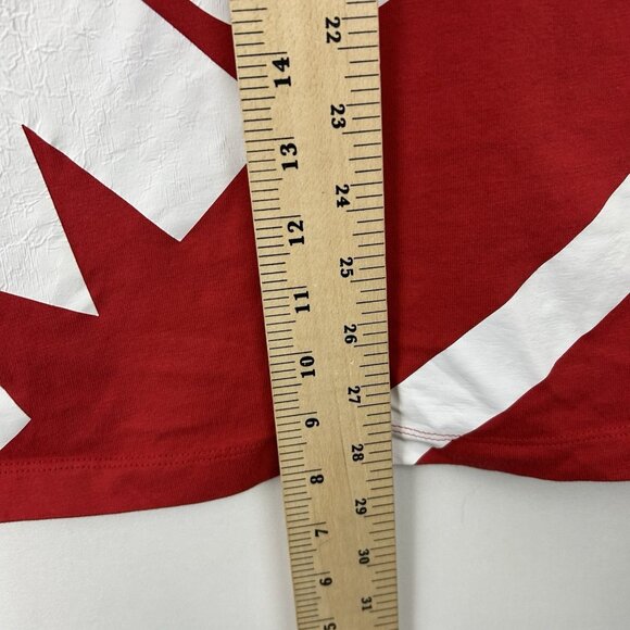 Moncler Maglia T-Shirt Big Diagonal Logo Red White Mens Size XL - Picture 5 of 15